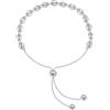LeCalla Braccialetto a catena in puro argento Sterling 925 con graffette italiane, braccialetto a maglie con clip in oro su argento, braccialetto scorrevole da donna, Argento sterling, Non pietra