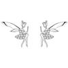 Qings Orecchini fata Argento Sterling 925 Elegante Farfalla Borchie Orecchini per le Donne Gioielli Regalo di compleanno per ragazza