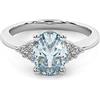 BFD Anello in argento sterling 925 con acquamarina naturale al 100% con pietra portafortuna di marzo 2.00 ct, Pietra, Acquamarina