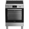 Hotpoint Ariston Cucina a Induzione 4 Zone Forno Elettrico Ventilato con Grill Larghezza x Profondità 60x60 cm colore Inox - H6I8LMSAX