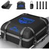 Rymopuey Box Tetto Auto 15Cu.Ft/425L, Baule Auto Tetto in Oxford 1000D, Baule Auto Tetto con Tappetino Antiscivolo e 8 Cinghie, Box Tetto Auto Morbida e Pieghevole per Auto con/senza Portapacchi