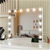 Teousev Hollywood Specchio Trucco con luci, Specchio Trucco con 14 lampade LED, Illuminato Specchio da Tavolo con 10x ingrandente, 50x40cm
