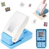 HUIKUANGEU Perforatore per Francobolli,Punzonatrice per Francobolli,Punzonatrice a leva,Punzonatrices Quadrata,Square Paper Punch,per Lavori Artigianali con Carta,Scrapbooking,Fai da te