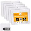 perfect line 10 tasche porta documenti DIN A5 su A4, livello di riempimento 20 mm, buste chiare & trasparenti, con lembo di chiusura a strappo & bordo per l'archiviazione, foglio diviso in 2 scomparti