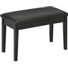HOMCOM Sgabello Pianoforte con Vano Contenitore in Legno e Finta Pelle Nero