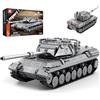 Reobrix Leopard 1 Set di costruzione di carri armati per adulti, World of Tanks, kit modello militare 1:26, 1273 blocchi di serbatoio dell'esercito con torretta girevole, regalo per adulti e ragazzi