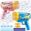 GRIRDDIV Pistola a Bolle per Bambini, 2 Pieces Macchina Automatica per Bolle, Sparabolle di Sapone LED, 15000 + Bolle/Min, per Feste Compleanno All'aperto Matrimoni, Verde, per Bambini Giardino Estivi