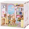 I-TOTAL ® - Mini House DIY Kit di Montaggio 3D, Casa in Miniatura da Costruire, Nook Book Creativo, Dream Rooms, Decorazione per Scrivania e Libreria, Idea Regalo (MINI WORLD) (RELAXING TIME)