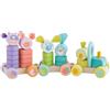 Trudi SEVI Impilabile Trenino Forme & Numeri (24 pz) | Trudi by Giochi in Legno Bimbo da Un Anno Regali Bambini Primi Mesi | 35x15x8cm | Primi Giochi | Modello 82995