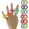 ZENO Dual Fidget Rings - Set da 12 Anelli Antistress per Adulti e Ragazzi, Fidget Ring Silenzioso per Ridurre Stress e Ansia, Gioco Sensoriale per Ufficio e Lavoro