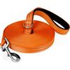 AMFUN Guinzaglio per Cani, Lunghina per Cane 5 Metri con Impugnatura Imbottita, Guinzaglio Addestramento Regolabile, Ideale per Allenamento, Passeggiate e Attività Outdoor (Arancione, 5m)