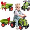 Falk Claas 470 Arion con sedile, verde, con rimorchio + kit sabbia