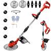WingFly Decespugliatore a Batteria, Tagliabordi a Batteria per Makita 18 V, Manico telescopico da 100 - 140 cm (larghezza di taglio 24 cm, 25000 giri/min) per Prato, Giardino e Potatura (senza batteria)