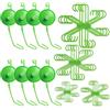 TENQUAN 8 supporti per piante Yoyo Grow Appendini con stopper + 16 supporti per piante, set completo per stabilizzare piante rampicanti, 4 misure per pomodori, cetrioli, vino, rose, interni ed esterni