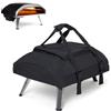 Rilime Copertura per forno per pizza Ooni Koda 16, 600D, impermeabile, in tessuto Oxford, borsa per il trasporto per pizza con tasca superiore con cerniera, accessori nero (66 x 60 x 22 cm)