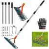 TUIBEIDAMAI Scarificatore Erba Manuale con Manico 170 cm, Scarificatore Prato Rastrello, Rastrello Aeratore per Pulizia Prato Morto e Riparazione Giardino