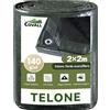 COVALL Telo Telone 2x2m telo impermeabile esterno，140g/㎡ telone Resistente Anti-UV Anti-Rottura Telo Fondale con Occhielli Rinforzati,Copertura Multiuso per Campeggio Piscina Tetto Auto Mobili Patio