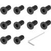 PATIKIL Vite Fissa per Monopattino, 10Pz Vite Fissa per Frontale Monopattino Metallo Kit Viti Ricambio Compatibile per Monopattini Elettrici M365, Nero