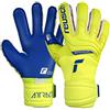 Reusch Guanti da portiere unisex da uomo, con cucitura interna, taglio e rivestimento Grip Duo, adatti per tutte le superfici di gioco, guanti da calcio per adulti, giallo/blu, 11