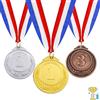 Tokaneit Medaglie Premiazioni Metallo 3 Pezzi Medaglie Premiazioni Personalizzate,Medaglia Oro Argento Bronzo con Nastro ColloMedaglia in Lega di Zinco,per Concorso Sport Festa Decorazione