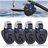 Nizirioo Indicatore di abboccata elettronico per pesca sensibile, 4 pezzi, indicatore di abboccata elettronico, indicatore di abbocco, indicatore luminoso swinger, vibrazione sulla con indicatore