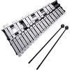 Sasuori - Glockenspiel xilofono a 30 note, con telaio in legno, barre in alluminio, strumento musicale educativo a percussione, regalo con borsa per il trasporto