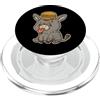 donkey burger silly cute kawaii art burg Cartone animato cappello hamburger asino PopSockets PopGrip per MagSafe