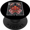 Japanese Oni Mask Aesthetic By TOKYO WAV Maschera giapponese del diavolo Hannya giapponese Oni Grid Yokai Oni PopSockets PopGrip Adesivo