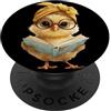 Bookworm Teacher Theme Library Reader Gr Bambino Pulcino Libro Aperto Lettura Uccello Grafico Rit PopSockets PopGrip Adesivo