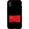 China Asia country Beijing Shanghai Chin Custodia per iPhone X/XS Bandiera della Cina in look usato