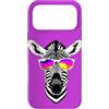 Zebra Wearing Cool Shades Vaporwave Suns Custodia per iPhone 17 Pro Max Zebra Indossare Cool Occhiali Da Sole Vaporwave Tramonto 80s 90s Retro