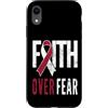 Throat Cancer Awareness Apparel Custodia per iPhone XR Fede sulla paura Nastro di sensibilizzazione sul cancro alla gola