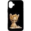 Smart Glasses Bow Headwrap Teacher Lover Custodia per iPhone 16 Plus Carino bambino lama lettura libro amante alpaca animale grafica
