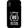 80th Birthday Gifts Custodia per iPhone X/XS 80 anni per apparire bene e divertirsi 80° compleanno