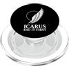 Dark Academia Reader Minimal Wing Philos La mitologia greca di Icaro vola troppo vicino alla tragedia greca PopSockets PopGrip per MagSafe