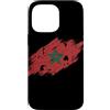 North African Heritage & Patriot Apparel Custodia per iPhone 14 Pro Max Bandiera del Marocco Distressed Grunge Grafica