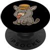 donkey burger silly cute kawaii art burg Cartone animato cappello hamburger asino PopSockets PopGrip Adesivo