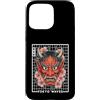 Japanese Aesthetic by Tokyo Waves Custodia per iPhone 15 Pro Max Yokai Oni Face Devil - Maschera per tatuaggi giapponesi