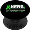 Green Ribbon - Lyme Disease Awareness Ap Malattia di Lyme Eroe - Nastro Verde Malattia Di Lyme Consapevolezza PopSockets PopGrip Adesivo