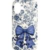 For Mum Inspirations Custodia per iPhone 16 Chinoiserie Nastro Floreale Blu Fiocco Supercute Best Mum Ever