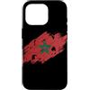 North African Heritage & Patriot Apparel Custodia per iPhone 16 Pro Bandiera del Marocco Distressed Grunge Grafica