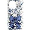 For Mum Inspirations Custodia per iPhone 15 Pro Max Chinoiserie Nastro Floreale Blu Fiocco Supercute Best Mum Ever