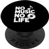 Fraxoweb No Music No Life Inspirational Citazione Music Lover PopSockets PopGrip Adesivo