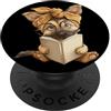 Big Ears Teacher Reader Bow Graphics Sma Carino Chihuahua Lettura Cane Libro Amante Animale Grafica Bambino PopSockets PopGrip Adesivo
