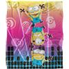 LOGOVISION Minions Neon Rave Coperta super morbida al tatto setoso - 91 x 147 cm