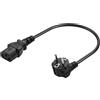 CERRXIAN 1FT CEE 7/7 a IEC320 C13, cavo di alimentazione europeo Schuko, 3PIN 18AWG 10A/250 V, spina Schuko ad angolo retto a cavo IEC 320 C13, cavo di alimentazione AC standard per computer monitor