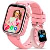 RUXINGX 4G Smartwatch Bambini, IP68 Impermeabile Smartwatch con GPS, SOS, Telefono, HD Videochiamata, Chat Vocale, modalità Lezione, Sveglia, Sonno, Orologio Bambini per Ragazze e Ragazzi, Rosa