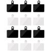 CKANDAY 12 Pz Cordino Del Telefono Cellulare Tether Tab con Anello In Metallo, Sostituzione Universale Attacco Cellulare Tether PVC Patches Adesivo Pad per Polso Smartphone Neck Cinturino di Sicurezza