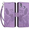 SIENIANLINE Cover per Huawei P Smart 2019 PU Pelle Custodia Flip Viola