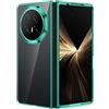 GIOPUEY Cover Compatibile con HONOR Magic V5, Alta Trasparenza Custodia, Materiale PC Rigido Case，Nessun Ingiallimento, Nessuno Sbiadimento - green